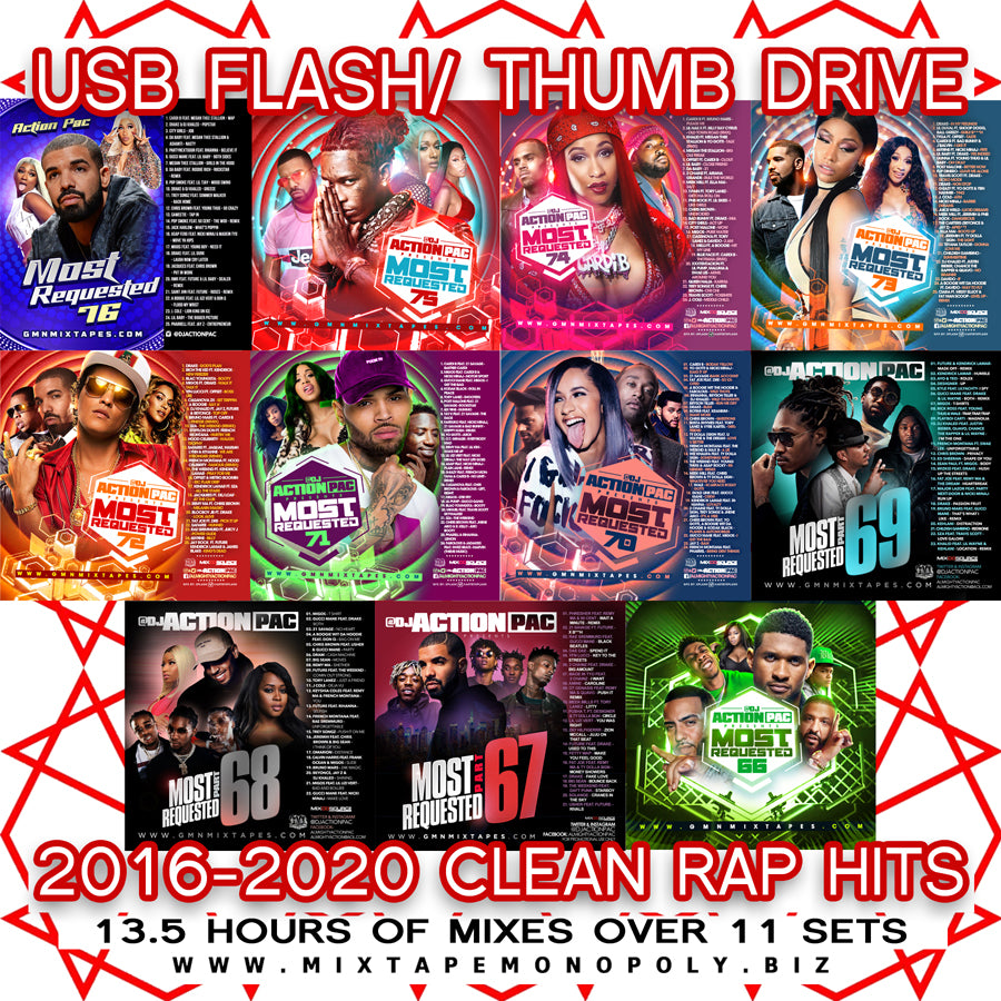 DJ Action Pac - Most Requested 66-76, USB flash drive (Clean/ Edited)